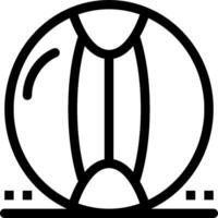 A black and white illustration of a ball vector