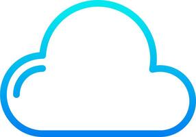 A cloud icon with a blue and white background vector