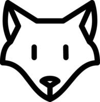A black and white fox head icon vector