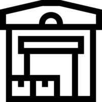 A black and white image of a building with a door vector
