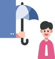 A man is holding an umbrella over a man in a suit vector