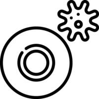 A black and white image of a disk with a gear vector