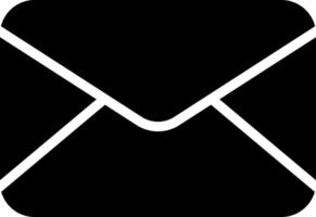 An envelope icon with a white line vector