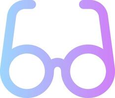 Glasses icon with purple and blue colors vector
