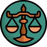 A justice scale icon on a white background vector