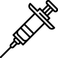 A syringe with a needle on it vector