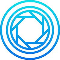The logo for the camera lens company vector