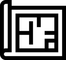 A black and white icon of a square vector