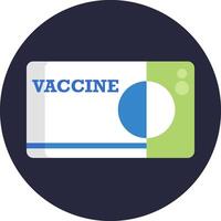 A vaccine card with the word vaccine on it vector