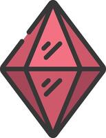 A red and pink dice icon vector