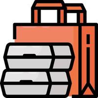 A bag with two stacks of boxes vector