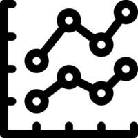 A graph with dots on it vector