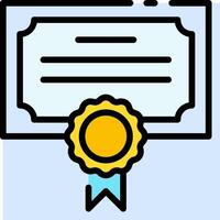 Certificate icon illustration vector