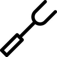A black and white image of a fork vector