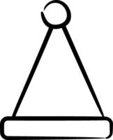 A triangle with a ball on top of it vector