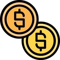 Two coins with dollar signs on them vector