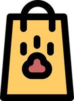 A shopping bag with a dog's face on it vector