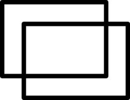 A black and white square with two squares vector