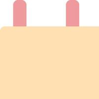 A pink and white sheet with two pink ears vector