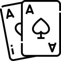 Two playing cards with the letters a and a vector