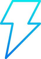 A blue lightning bolt icon on a white background vector