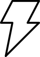 A black and white lightning bolt icon vector