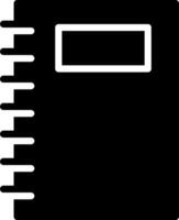 A black notebook with a white border vector