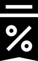 A percentage sign on a black background vector