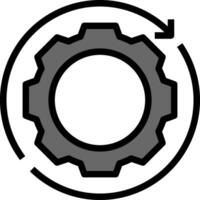 A gearwheel with a circle around it vector