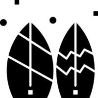 Two black and white leaves with dots on them vector