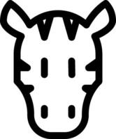 A black and white image of a zebra head vector