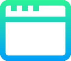 A blue and green square icon with a note vector