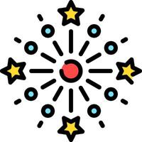 A starburst with many stars and a red dot vector