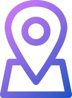 A location pin icon on a white background vector