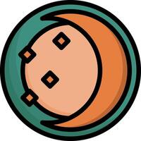 The moon and crescent icon vector