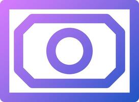 A purple and blue square icon with the number o vector