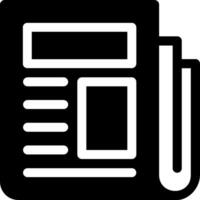 A newspaper icon with a pen and paper vector