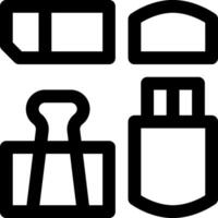 Usb flash drive icon set vector