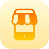 An app icon with a yellow and orange awning vector