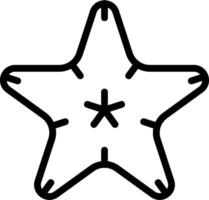 A starfish icon on a white background vector