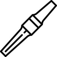 A pen with a long handle on a white background vector