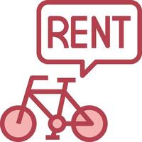Rent a bike icon vector