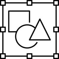 A square with a triangle and a square in it vector