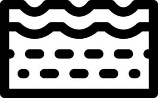 A black and white icon of waves vector