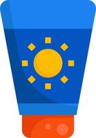 Sun cream tube icon vector