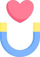 A heart and a blue and yellow arrow vector