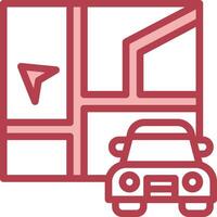 A car is parked in front of a map and a car is parked in front of it vector
