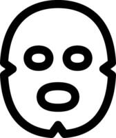 A black and white image of a mask vector