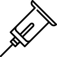 A syringe with a needle on it vector