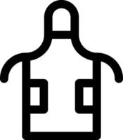 A black and white apron icon vector